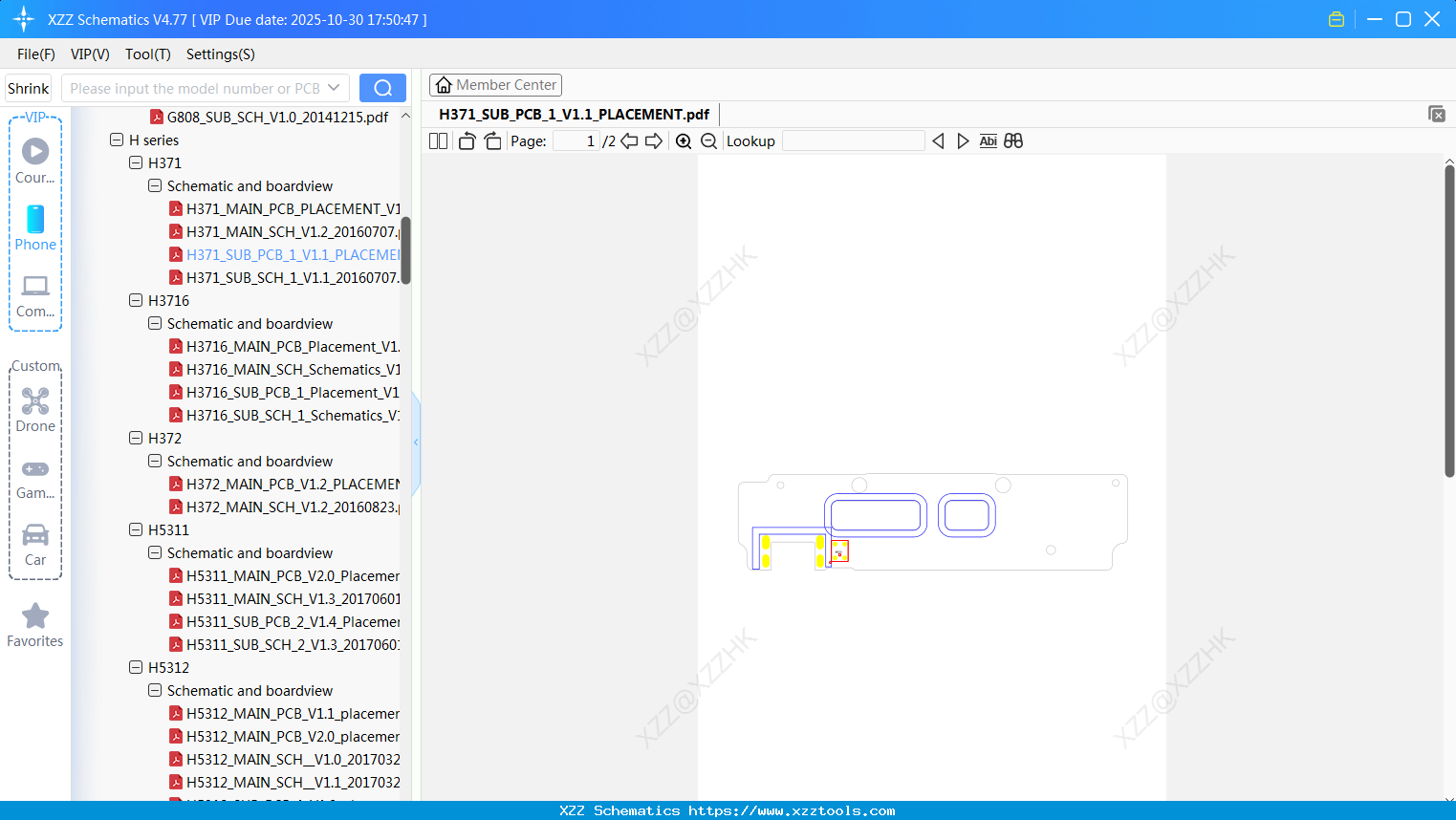 Infinix H371_SUB_PCB_1_V1.1_PLACEMENT
